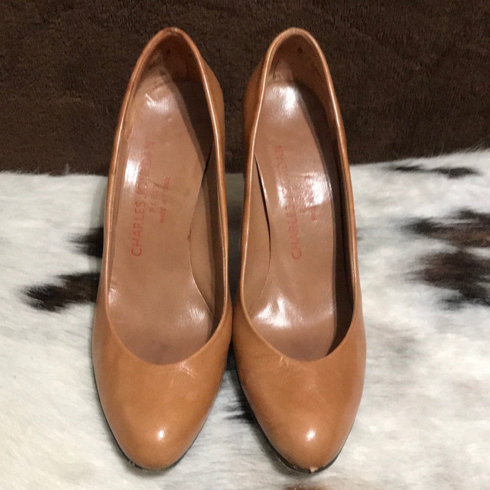 Size 6 Tan All Leather Charles Jourdan High Heel